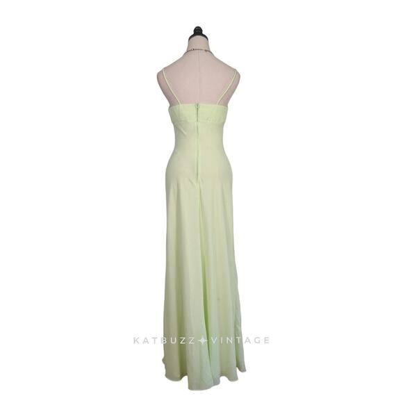 Vintage Morgan Co Prom Dress Maxi Gown 6 Green Fairy Princess 90s Y2K Glam - Picture 4 of 15